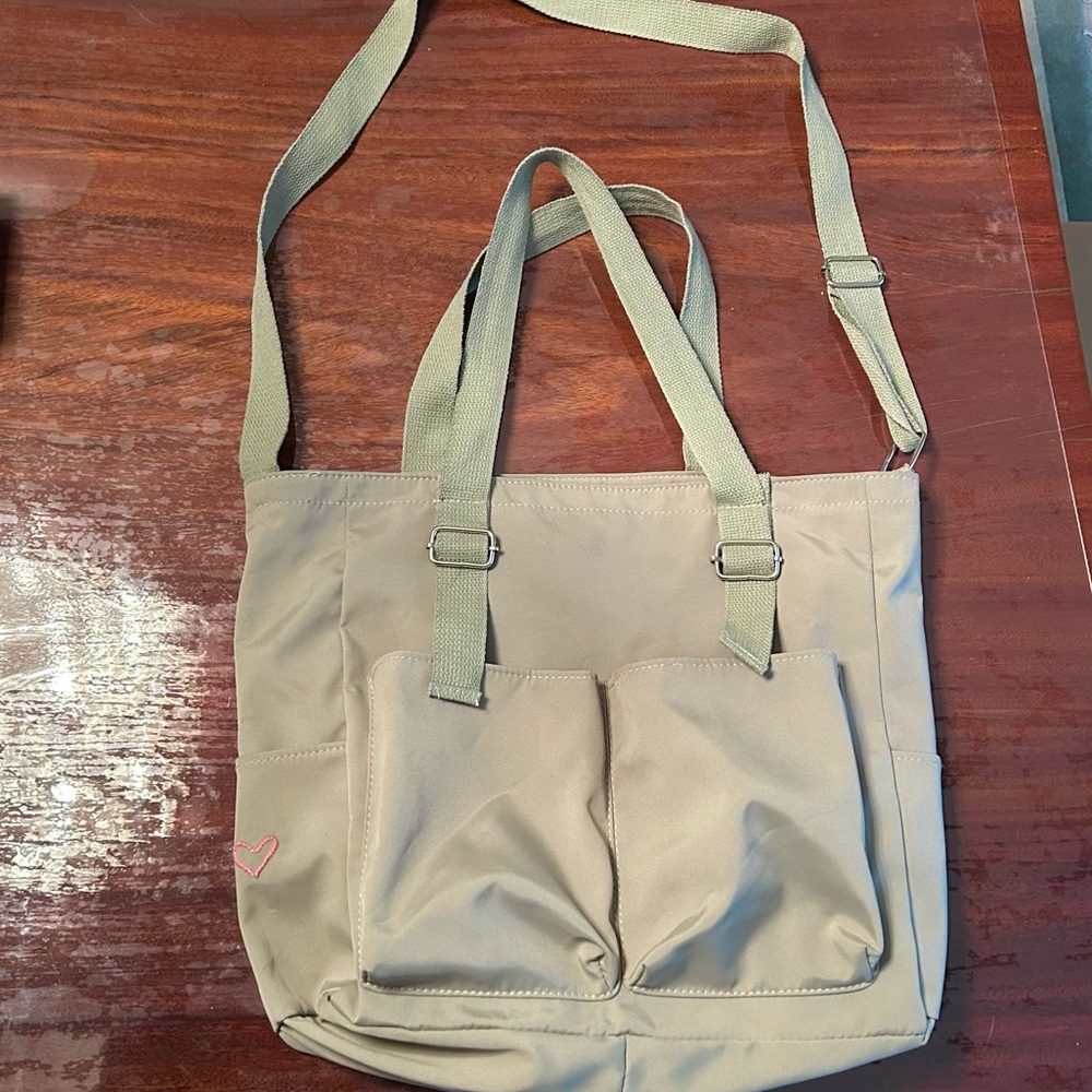 LAST CALL 🤍 sage green messenger / crossbody x shoulder / tote convertible bag